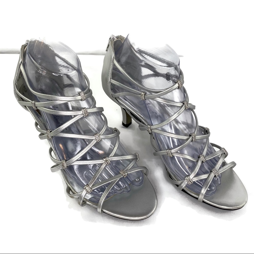 Easy Street Alive @5 Formal Silver Studded Sandal